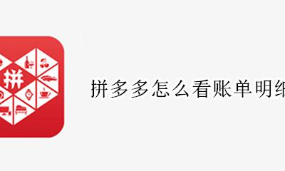 拼多多怎么看账单明细 拼多多怎么查看自己的账单