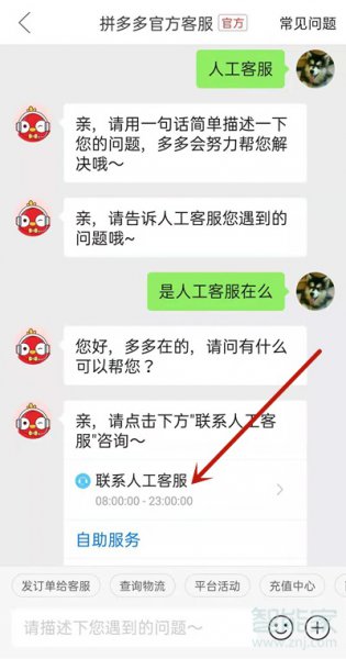 拼多多平台怎么联系人工服务