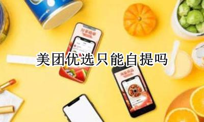 美团如何选择自提 美团优选只能自提吗