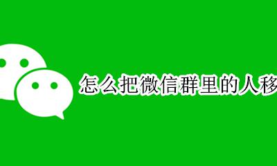 微信群怎么把别人移出群聊 怎么把微信群里的人移出群聊