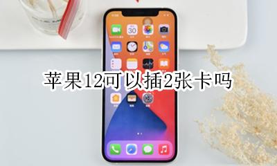 苹果12两张卡怎么插 苹果12可以插2张卡吗