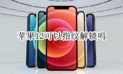 苹果12可以指纹解锁吗 苹果12有指纹解锁吗?