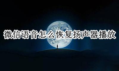 微信语音怎样恢复扬声器 微信语音怎么恢复扬声器播放