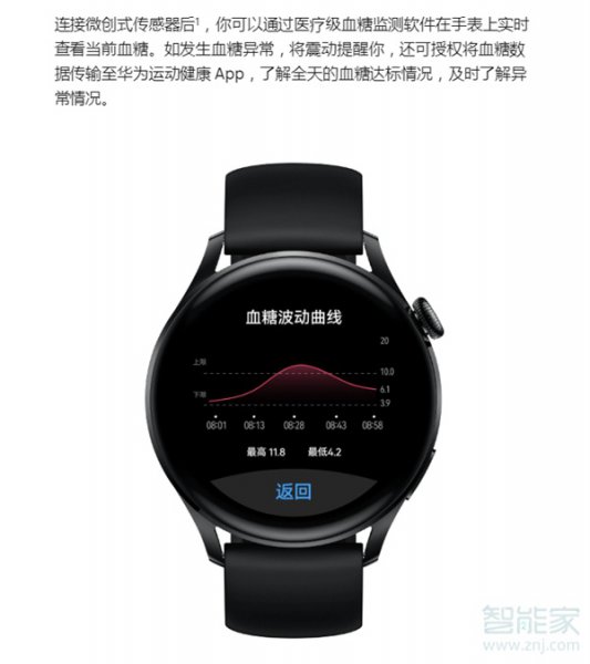 华为watch3能测血糖吗