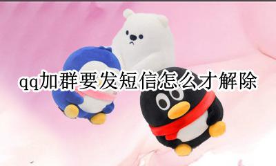 qq加群让发短信 qq加群要发短信怎么才解除