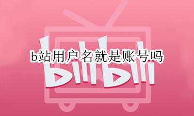 b站用户名就是账号吗 b站账号用户名不存在