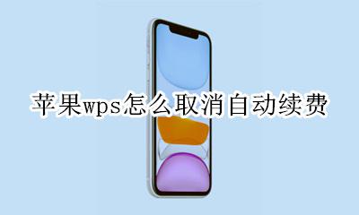 苹果wps怎么取消自动续费 苹果手机如何取消wps自动续费