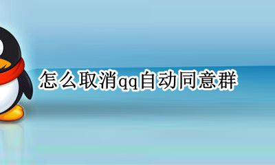 怎么取消qq自动同意群 怎么取消qq自动同意进群