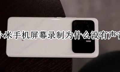 小米录制屏幕怎么没有声音 小米手机屏幕录制为什么没有声音