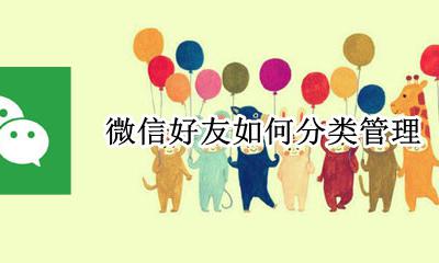 微信好友如何分类管理 怎样对微信好友进行分类