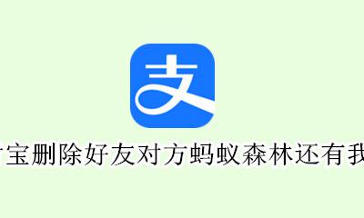 支付宝删除好友对方蚂蚁森林还有我吗 支付宝好友删除以后怎么蚂蚁森林还有