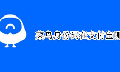 菜鸟身份码在支付宝哪里? 支付宝菜鸟身份码怎样查询