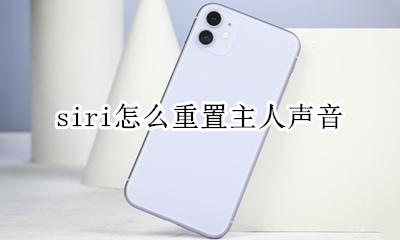 更改siri主人声音 siri怎么重置主人声音