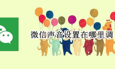 微信调声音在哪里调 微信声音设置在哪里调