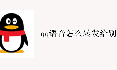 语音怎么转发给别人QQ qq语音怎么转发给别人听