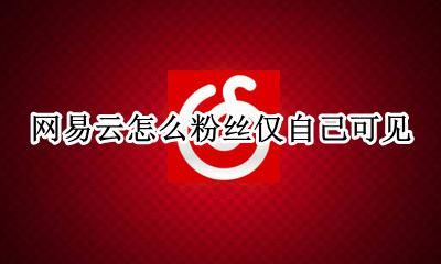 网易云怎么粉丝仅自己可见 网易云别人可以看到我的粉丝吗