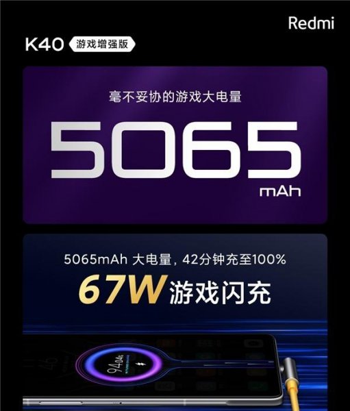 k40游戏增强版充电多少w