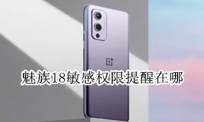 魅族18敏感权限提醒在哪 取消敏感权限提醒教程