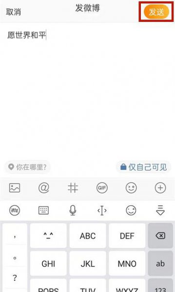 微博怎么设置仅自己可见