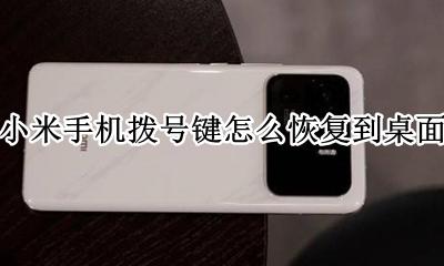 小米手机怎么设置快捷键拨号 小米手机拨号键怎么恢复到桌面