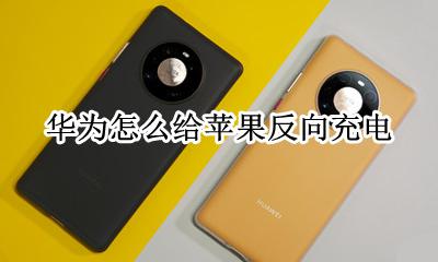 华为怎么给苹果反向充电 华为怎样给苹果反向充电