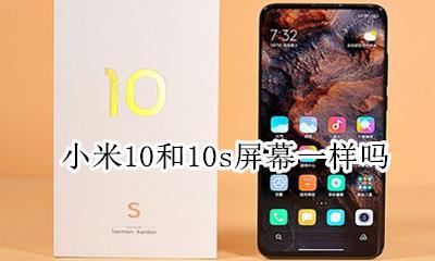 小米10是啥屏幕 小米10和10s屏幕一样吗