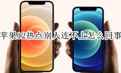 苹果12热点别人连不上怎么回事 iphone12热点别人连不上