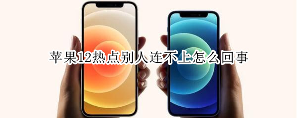 苹果12热点别人连不上怎么回事