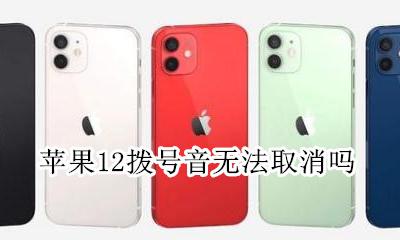 苹果12拨号音无法取消吗 苹果12pro拨号音怎么关闭