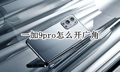 一加9t怎么开广角 一加9pro怎么开广角