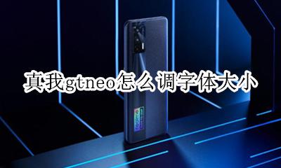 真我gtneo怎么调字体大小 如何调字体大小