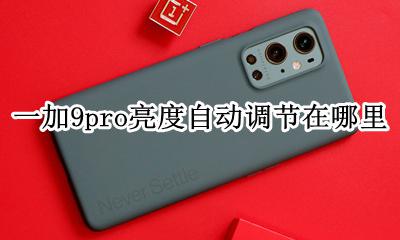 一加9自动亮度 一加9pro亮度自动调节在哪里