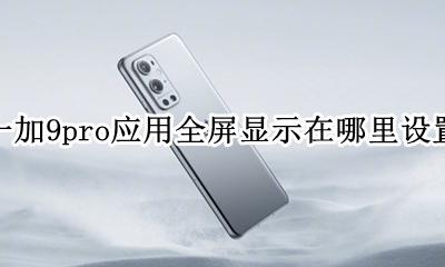 一加9如何全屏显示 一加9pro应用全屏显示在哪里设置