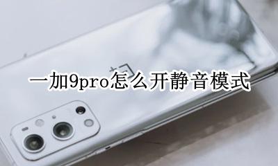 一加静音模式在哪 一加9pro怎么开静音模式