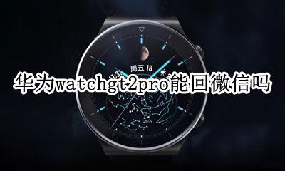 华为watchgt2能用微信吗 华为watchgt2pro能回微信吗