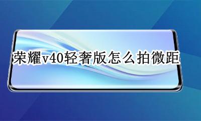 荣耀v40轻奢版怎么拍微距 荣耀v40pro支持微距拍摄吗
