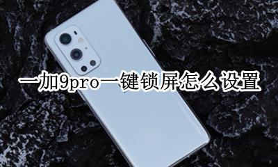一加手机有没有一键锁屏功能 一加9pro一键锁屏怎么设置