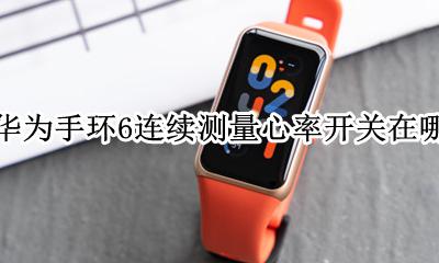 华为手环如何连续测心率 华为手环6连续测量心率开关在哪