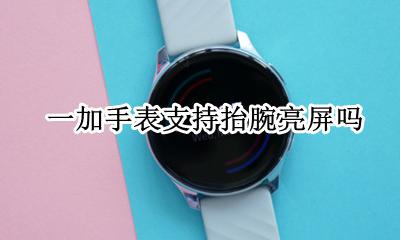 一加抬手亮屏怎么设置 一加手表支持抬腕亮屏吗