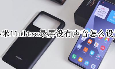小米11pro屏幕录制怎么没有声音 小米11ultra录屏没有声音怎么设置