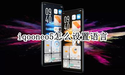 iqooneo5按键设置 iqooneo5怎么设置语言