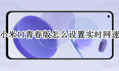 小米11青春版怎么设置实时网速 小米11青春版网速显示怎么设置