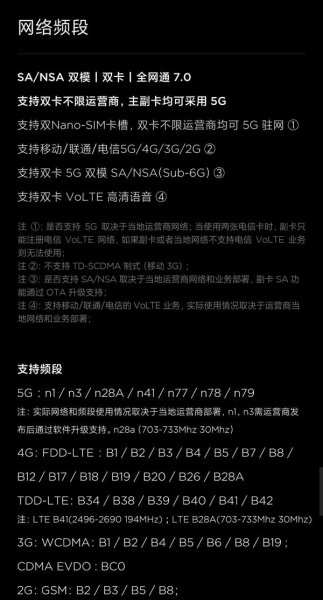 小米11ultra支持几个5g频段