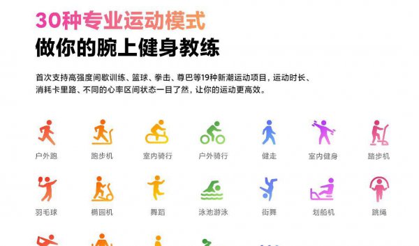 小米手环6支持几种运动模式