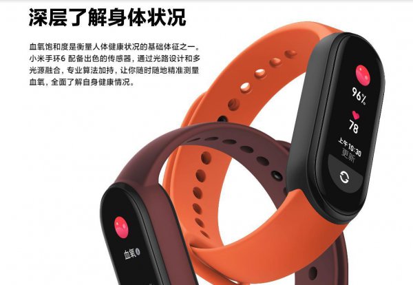 小米手环5与6的区别