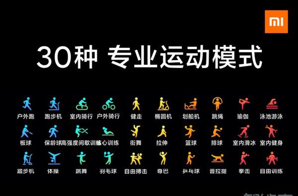 小米手环6nfc支持几种运动模式