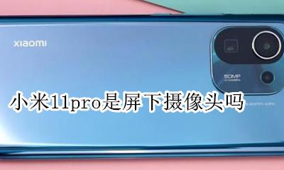 小米11有屏下摄像头 小米11pro是屏下摄像头吗