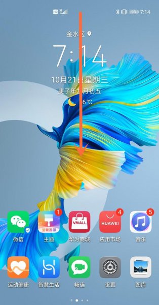 华为mate40e竖屏锁定在哪