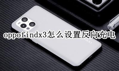 oppo手机反向充电怎么设置 oppofindx3怎么设置反向充电