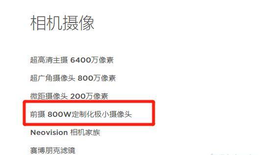 红魔6pro前置摄像头多少像素